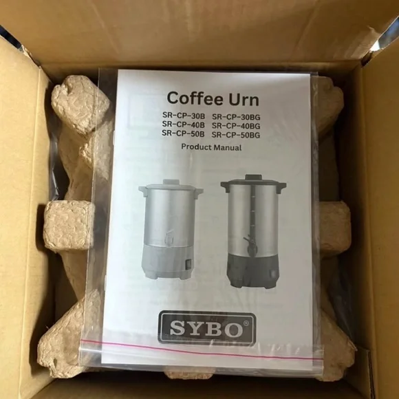 New in box SYBO COFFEE PERCOLATOR SR- CP-40BGStainless Steel Coffee